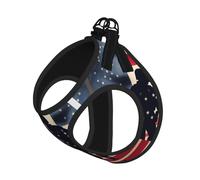 Chaleco con Correa para Mascotas con Estampado patriótico del Día de los Caídos de los Soldados Militares de EE. UU., Suave y Ajustable, para Caminar al Aire Libre con Correa.