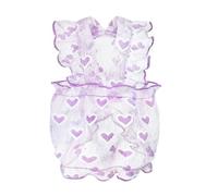 Chaleco con correa para perro, ropa para perro, gato, perro, verano, amor, peluche, leche, perro, babero, ropa de oso, chaleco para perros (morado, S)