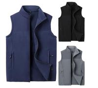 Chaleco con forro polar para hombre, chaleco sin mangas para hombre | Chaqueta de forro polar sin mangas para hombre, sin capucha, chaleco cálido para invierno, chaleco cálido para golf