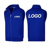 Chaleco con Logotipo Personalizado De La Empresa Impresión Personalizada De Su Propia Imagen/Texto Chaqueta Polar Cálida Hombres Mujeres Abrigo Informal A La Moda Primavera Otoño Royal Blue,XXL