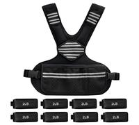 Chaleco Con Pesas Ajustable Para Mujer y Hombre - Neopreno Transpirable, Tiras Reflectantes, Bolsillos Seguros Para Móvil y Llaves - Ideal Para Correr, Fitness, Fuerza y Entrenamiento De Resistencia