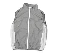 Chaleco con Ventilador de Refrigeración Portátil, Gris, 5 V, 2 A, Rápida Disipación de Calor, 1 Clic, Ropa con Aire Acondicionado, Poliéster para Exteriores (XXL)