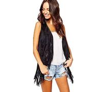 Chaleco Cuero para Mujer Riou Chaqueta Casual Moda sin Hebilla Talla Grande Chaqueta Chal Mujer Verano Outerwear Cárdigan Tops Ropa de Playa Camisolas y Pareos