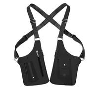 Chaleco - Cuero PU, 10.8 Pulgadas, Impermeable, Resistente Al Agua | Bolso con De Hombro De Diseño Compacto, Accesorio De Viaje para Móvil, Llaves De Automóvil, Pasaporte, U, Negro