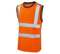 Chaleco de Advertencia de Cuello Redondo sin Mangas de Alta Visibilidad para Trabajo Utilitario - Chaleco de Seguridad de Alta Visibilidad para Trabajo Ropa de Seguridad con Doble Cinta Tamaños