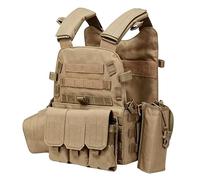 Chaleco de airsoft para niños, con múltiples bolsas ajustables, chaleco de airsoft juvenil, para paintball, caza, al aire libre, cosplay, juego de rol, combate, guardia de batalla