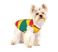 Chaleco de algodón con estampado completo de la bandera de Granada para mascotas, ropa para perros y gatos, suave, elástico, transpirable, para mascotas