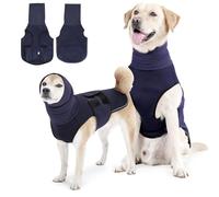 Chaleco de ansiedad para perros, chaleco reflectante para perros, chaleco calmante transpirable con capucha, chaqueta de ansiedad ajustable para perros para tormentas eléctricas, fuegos artificiales,