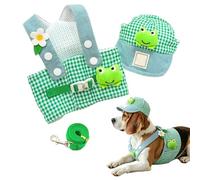 Chaleco de arnés para perro, cómodo soporte corporal, distribución uniforme de la presión, hebillas de liberación rápida, diseño de costuras reforzadas. Incluye juego de 3 piezas para cachorros