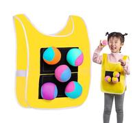 Chaleco de bola de , juego de objetivo de pelota pegajosa con 5 bolas y 1 chaleco, juego de juegos de esquiva, camiseta transpirable deportiva, entrenamiento de reacción y agilidad, fortalece la a