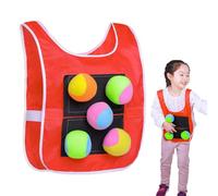 Chaleco de bola de , juego de objetivo de pelota pegajosa con 5 bolas y 1 chaleco, juego de juegos de esquiva, camiseta transpirable deportiva, entrenamiento de reacción y agilidad, fortalece la a