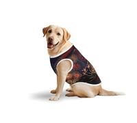 Chaleco de camisa para perro con estampado de fuegos artificiales, camisetas elásticas de algodón suave sin mangas, ropa transpirable para perros grandes (3xl-5XL)