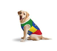 Chaleco de camisa para perro con estampado de la bandera de Etiopía, camisetas elásticas de algodón suave sin mangas, ropa transpirable para perros grandes (3xl-5XL)