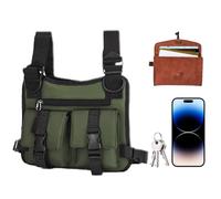 Chaleco De Carreras Para Hombres - Bolsa De Correr Ligero | Mochila Versátil para Senderismo Deporte Fitness Trabajo Ciudad Camping Transporte Diario, verde, Se référer au descriptif, Consulte la