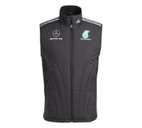 adidas Hombre MERCEDES - AMG PETRONAS FORMULA ONE TEAM MECHANICS VEST MEN, Black/Reflective Silver, XXL