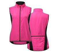 Chaleco de Ciclismo para Mujer Chaleco Reflectante Alta Visibilidad para Correr Cortavientos Camisas de Seguridad sin Mangas Chaleco Reflectante Chalecos Transpirables,Pink-XL