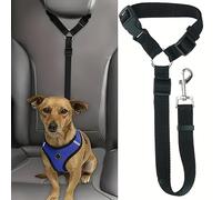 Chaleco de cinturón para perro, 1 unidad, banda ajustable de seguridad para el vientre, soporte ergonómico acolchado, metal sólido, cuerda de transporte automático, arnés de viaje para mascotas, color