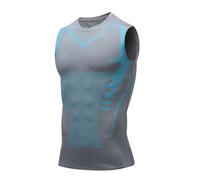 Chaleco de Compresión Atlética para Hombres, Camiseta de Entrenamiento para Hombres - Sheeveless Delming Shirts,Giutri di abbigliamento Activi Traspiranti Comfort per casa, Wororo, feste, titanio, XXL