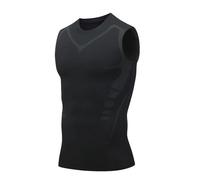 Chaleco de Compresión Atlética para Hombres, Camiseta de Entrenamiento para Hombres - Sheeveless Delming Shirts,Giutri di abbigliamento Activi Traspiranti Comfort per casa, Wororo, feste, Negro , S