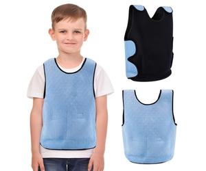 Chaleco de Compresión Lastrado Infantil (Ajustable) | Ideal para Niños con TDAH y Autismo, Confort por Presión Profunda | Ropa Sensorial & Ayuda Psicomotriz (Azul, M)