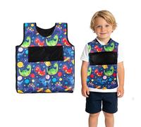 Chaleco de compresión sensorial para niños - Diseño de cielo estrellado oso y zorro - Chaleco calmante para autismo, chaleco de compresión para TDAH y trastornos de la percepción, transpirable (M)