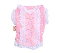 Chaleco de Conejo Trajes para niña Cachorro Accesorios Camisa para suéteres para Cachorro Ropa Vestidos Accesorios para Mascotas Sudaderas Encaje S (Rosa S)