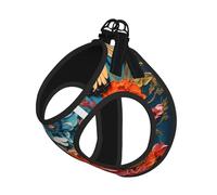 Chaleco de correa para mascotas con estampado de flores y mariposas, para perros pequeños, ajustable y cómodo, esencial para gatos y cachorros