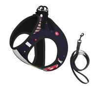 Chaleco de correa para mascotas con estampado de hongos mágicos, para perros pequeños, ajustable y cómodo, esencial para gatos y cachorros