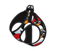 Chaleco de correa para mascotas con estampado de pingüinos navideños, para perros pequeños, ajustable y cómodo, esencial para gatos y cachorros