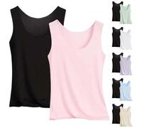 Chaleco de cuello redondo sin mangas, suave, corsé informal, camiseta para mujer, talla grande, lino, camiseta transpirable, blusa Nti transpirante, top cómodo, XXXL Tops, verde, 4X-Large