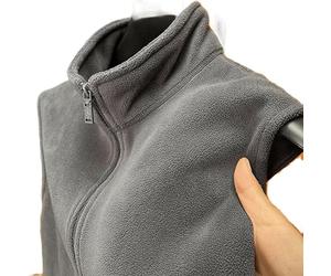 Chaleco de doble cara para hombre chaleco de doble cara de felpa para hombre (gris XL)