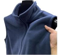 Chaleco de doble cara para hombre de felpa chaleco de doble cara para hombre (azul 4XL)