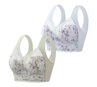 Chaleco de Encaje sin para Mujer Espalda Envuelta Copa Fija sujeta Pechos Grandes colección pequeña sin Rastro Lateral (Sky Blue, L)