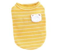 Chaleco de enfriamiento para perros | Ropa de verano suave y transpirable para perros/gatos/cachorros | Cute Pattern Jersey Vest para primavera y verano | Ropa ligera y cómoda para mascotas (amarillo)