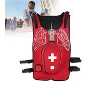 Chaleco de entrenamiento de obstrucción de vías respiratorias con correas ajustables para primeros auxilios y simulación de enfermería