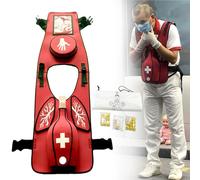 Chaleco De Entrenamiento De Primeros Auxilios, Entrenamiento De Simulación De Obstrucción De Las Vías Respiratorias Con Chaleco Con Disparo En La Espalda, Modelo De Entrenamiento De Práctica(Red)