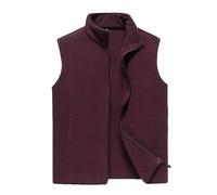 Chaleco de forro polar con cremallera para hombre, chaleco de color sólido | Chaleco de forro polar fino para hombre, chalecos ajustados sin manga, chalecos ligeros con cremallera completa