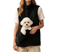 Chaleco de Forro Polar para Mujer Sudadera sin Mangas para Llevar a Perros | Invierno Otoño Termico Chalecos de Peluche Cálido Abrigo sin Mangas Chaqueta Felpa Cárdigan Jacket con Bolsillos para Perro