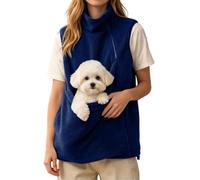 Chaleco de Forro Polar para Mujer Sudadera sin Mangas para Llevar a Perros | Invierno Otoño Termico Chalecos de Peluche Cálido Abrigo sin Mangas Chaqueta Felpa Cárdigan Jacket con Bolsillos para Perro