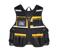 Chaleco de herramientas con bolsillos, chaleco de trabajo de dispersión de peso, chaleco de herramientas para carpinteros, electricistas, carpinteros, constructores