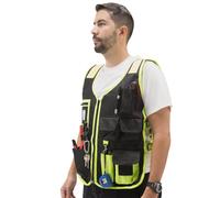 Chaleco de herramientas de alta visibilidad JORESTECH con bandas reflectantes (verde)