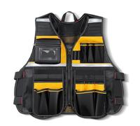 Chaleco de herramientas para electricista - Material transpirable, costuras reforzadas, ajuste ergonómico | Chaleco de carpintero y técnico para organización de herramientas, actividad de taller