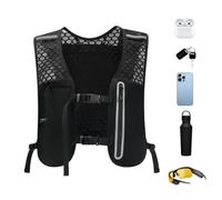 Chaleco de hidratación ajustable para mujer, paquete ligero con agua Bladder, no deslizante, bolsillo para el hiking, ciclismo, camping, maratones, carreras, 1 pieza