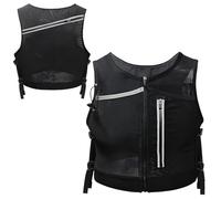 Chaleco de hidratación para correr, bolsillo en el pecho, mochila de hidratación ajustable para camping, conducción nocturna, fitness, actividades al aire libre