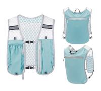 Chaleco de hidratación para correr, transpirable, ligero, equipo elástico y estable, bolsa deportiva múltiple para senderismo, maratones, carreras, camping, 15.7 x 11.8 pulgadas, nailon