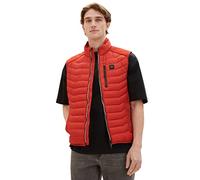 Chaleco de Hombre TOM TAILOR Híbrido Acolchado Con Cuello Elevado, Naranja (13722-Rooibos Naranja), 27/34