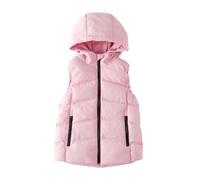 Chaleco de Invierno con Capucha para Niñas Abrigo Acolchado Cálido sin Mangas Chaqueta Gruesa Infantil Ropa de Abrigo con Cremallera (11-12 Years)