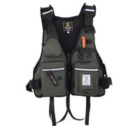 Chaleco de Kayak con Múltiples Bolsillos, Chaleco de Kayak Ajustable for Pesca con Remo, Canotaje, Diseño Lateral Abierto for Libertad de Movimiento, se Adapta a Cintura de hasta 53.5 Pulgadas