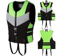Chaleco de Kayak diseño ingeniería Pesca Organización optimizada río con Tejido Nylon para Trucha Río Corriente Pesca Mosca Uso(Green,S)