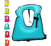 Chaleco de Kayak Hinchable Compacto para Adultos, Diseño Ligero con Inflado en 3 Respiros y Ajuste Ajustable para Aventuras Acuáticas(Blue)